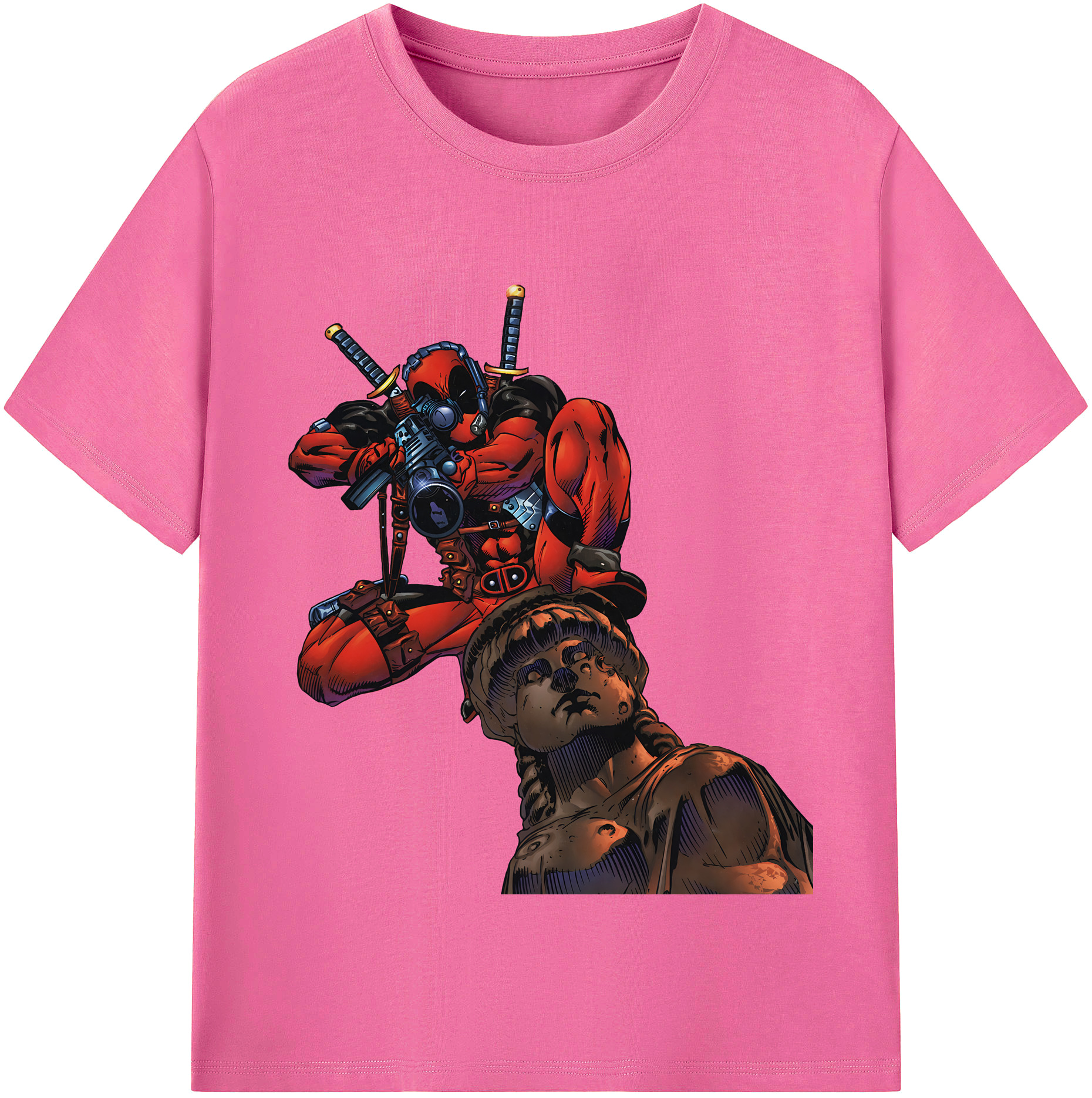 （画像用） Deadpool デッドプール レディースカジュアルプリントTシャツ（綿100％）